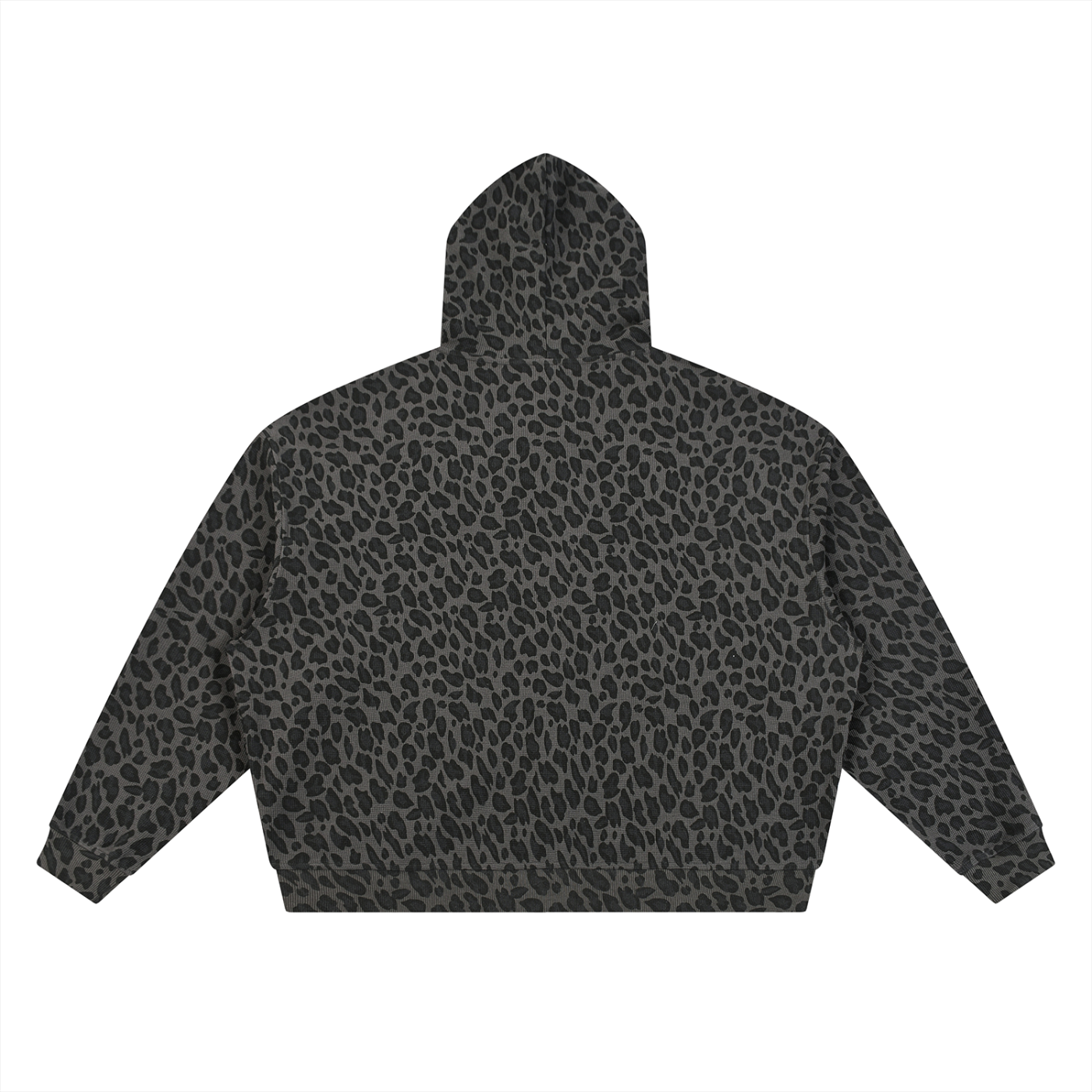 EST MMVII Leopard Print Waffle Full Zip Hoodie