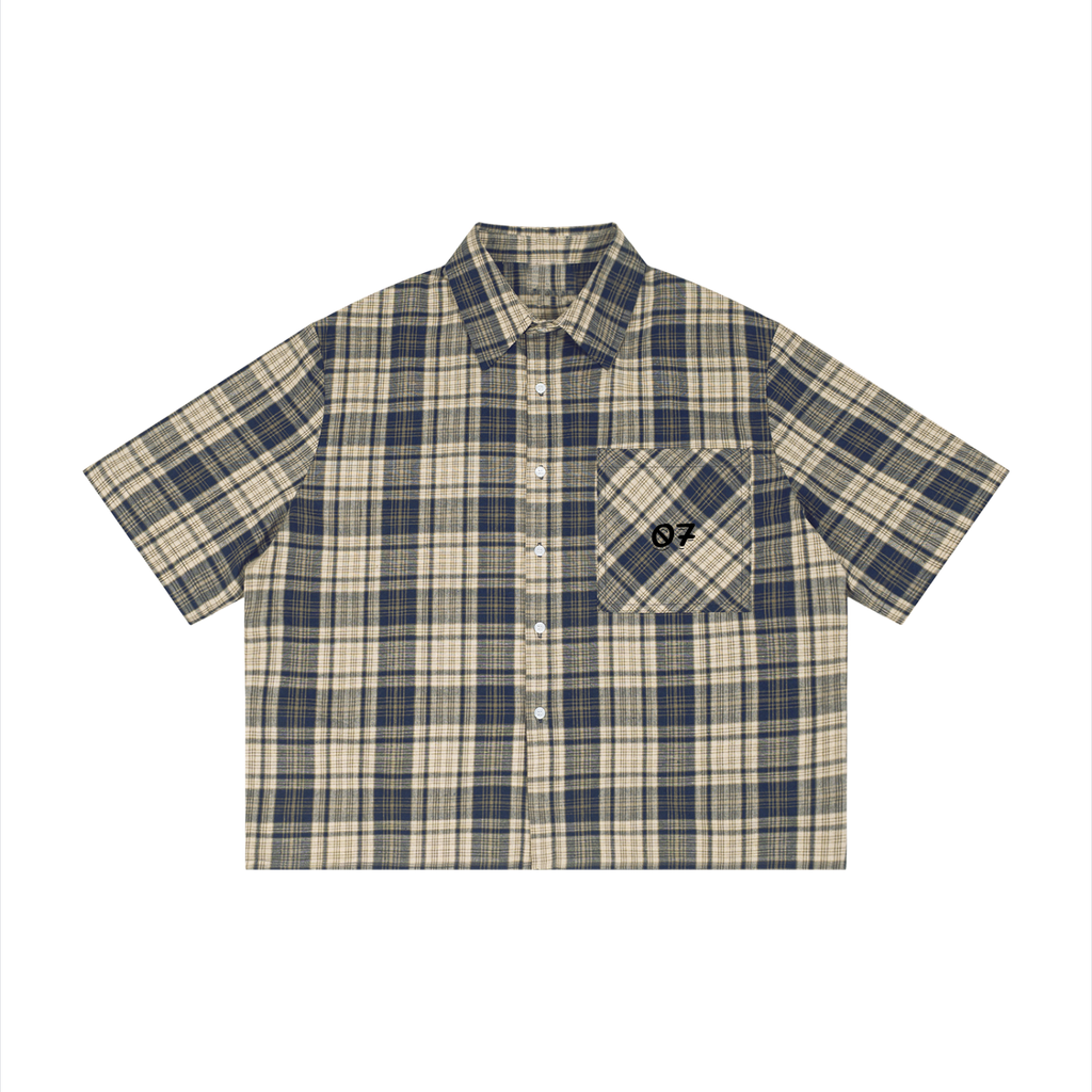 EST MMVII Plaid Boxy Short Sleeve Shirt