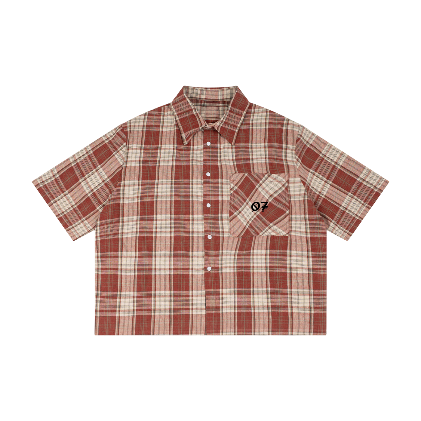EST MMVII Plaid Boxy Short Sleeve Shirt