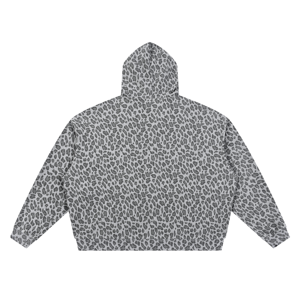 EST MMVII Leopard Print Waffle Full Zip Hoodie